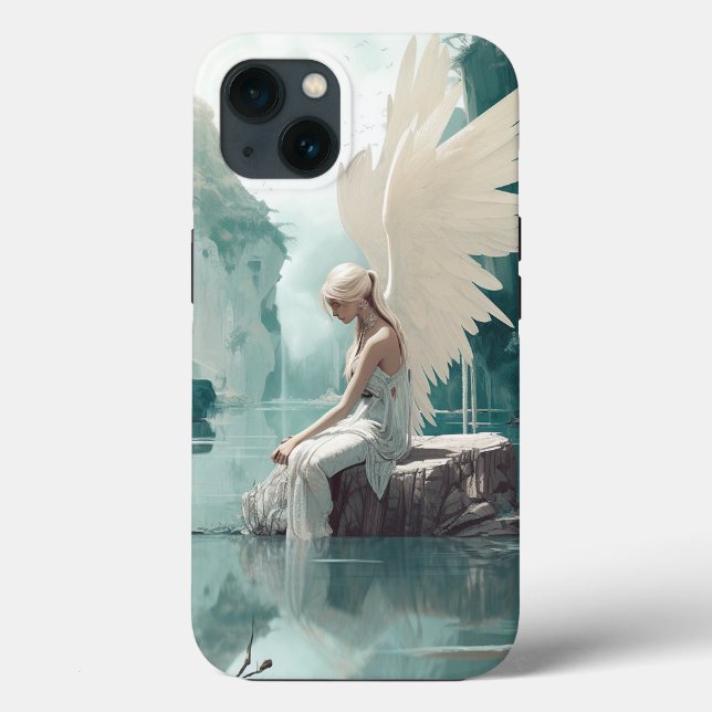 Funda De Case-Mate Para iPhone Angel Fantasy Art (Reverso )