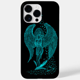 Funda Para iPhone 14 Pro Max De Case-Mate Ángel perdido en el amor, negro y verde diseño