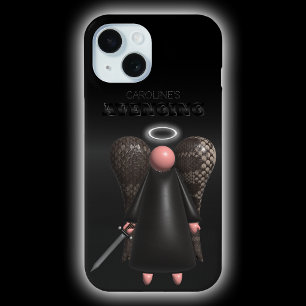 Funda Para iPhone 15 Ángel rosa, Ángel vengativo