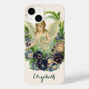 title_seo2 Ángel victoriano de Pascua con flores de pensamien
