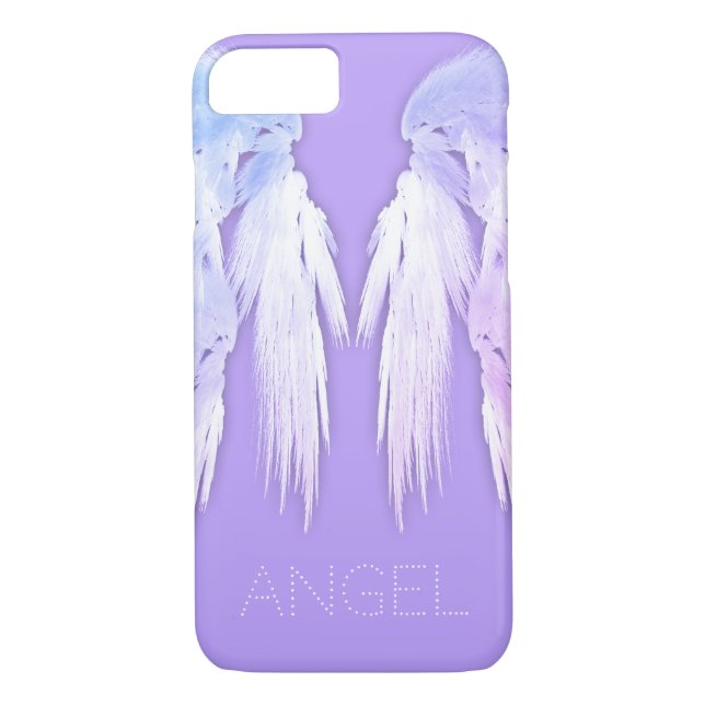 Funda De Case-Mate Para iPhone ANGEL WINGS Fairy Purple Custom Name (Reverso)