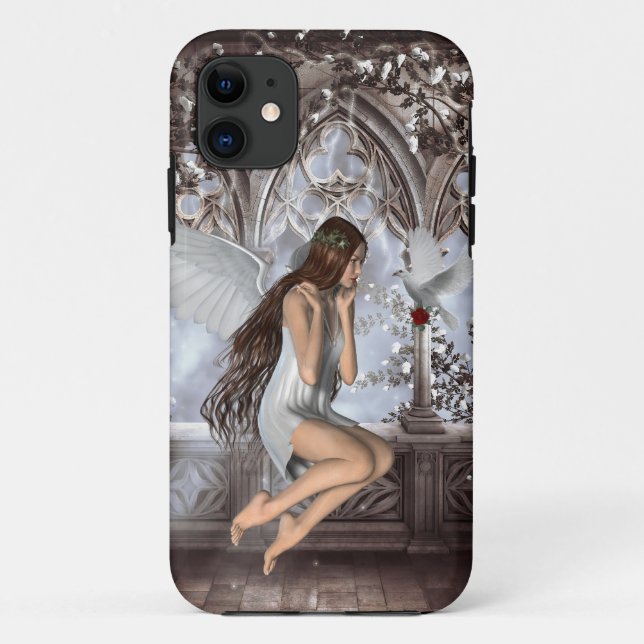 Funda De Case-Mate Para iPhone Angel y su palo (Reverso)
