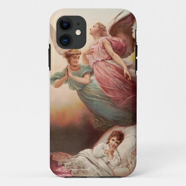 Funda De Case-Mate Para iPhone Ángeles guardianes con niño (Reverso)