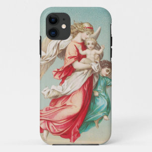 Funda Para iPhone 11 Ángeles Guardianes Llevando a un Niño Arte Etéreo