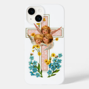 Funda Para iPhone 14 De Case-Mate Ángeles Vintage Encantadores Con Cruz Rosa