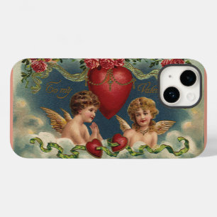 Funda Para iPhone 14 De Case-Mate Ángeles vintage victorianos del Día de San Valentí