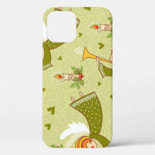 Funda Para iPhone 12 Angels celestiales: Patrón infantil vintage