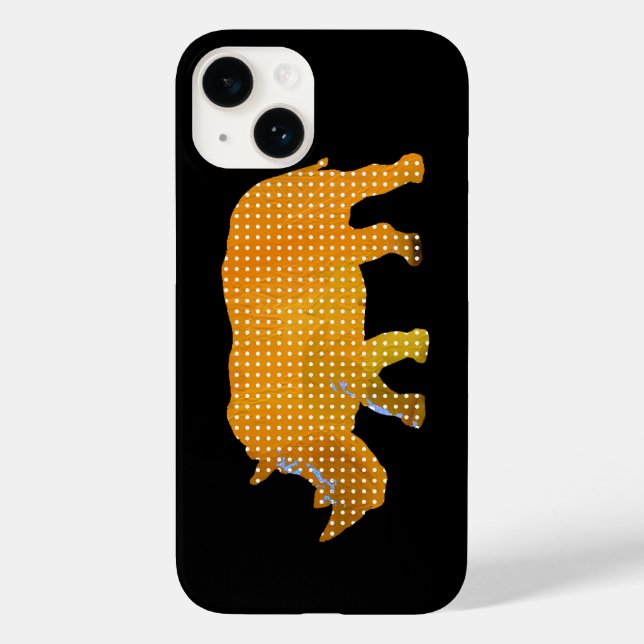 Funda De Case-Mate Para iPhone animal rinoceronte blanco (Reverso )