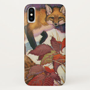 Funda Para iPhone X Animal salvaje rojo del Fox de las criaturas del