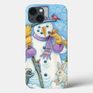 title_seo2 Animales Adorables Construyendo un Muñeco de Nieve