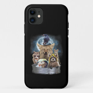 Funda Para iPhone 11 Animales Basura Aullando a la Luna Divertido Equip