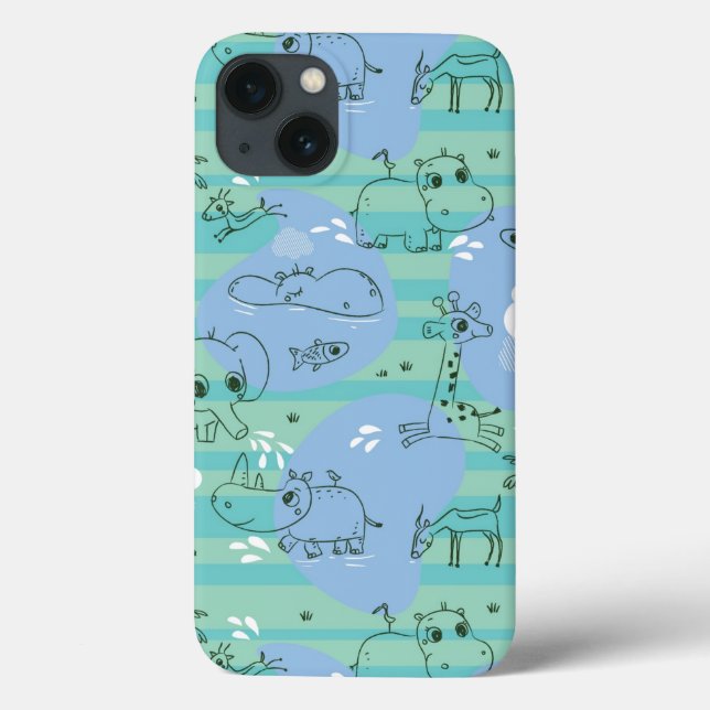 Funda De Case-Mate Para iPhone Animales con agua (Reverso)