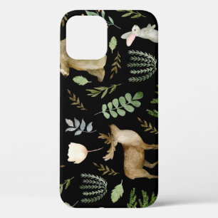 Funda Para iPhone 12 Animales Curados: Mano de acuarela dibujada.