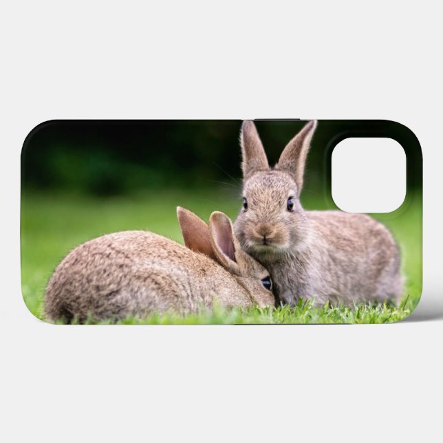 Funda De Case-Mate Para iPhone Animales de bebé más afectados | Conejos de conejo (Reverso (Horizontal))