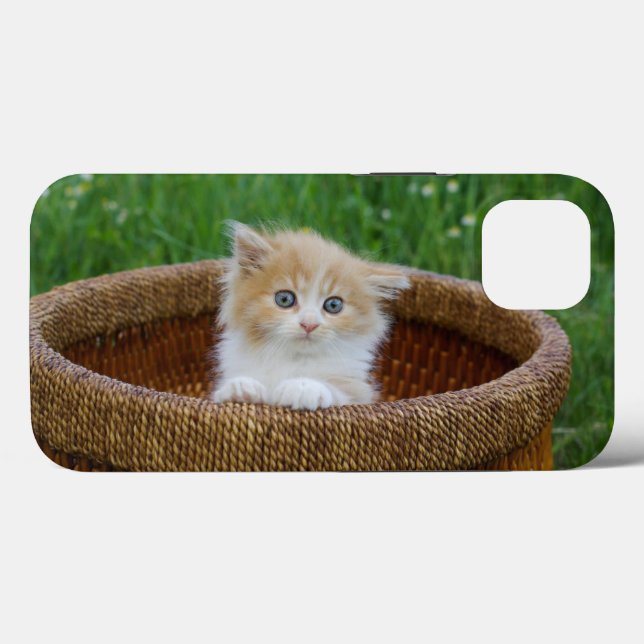 Funda De Case-Mate Para iPhone Animales de bebé más afectados | Gatito teñido azu (Reverso (Horizontal))