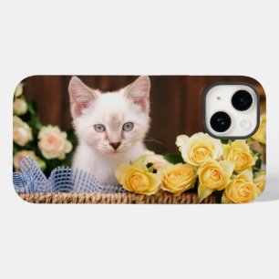 Funda Para iPhone 14 De Case-Mate Animales de bebé más afectados   Gatitos y rosas a