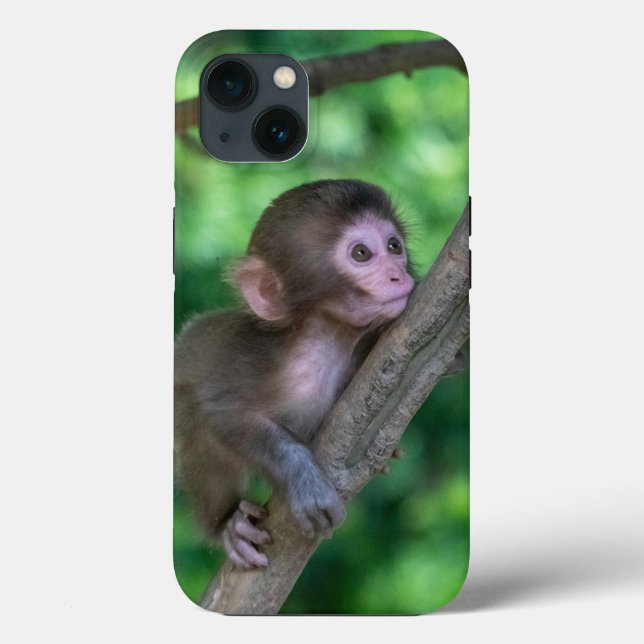 Funda De Case-Mate Para iPhone Animales de bebé más afectados | Mono bebé (Reverso )