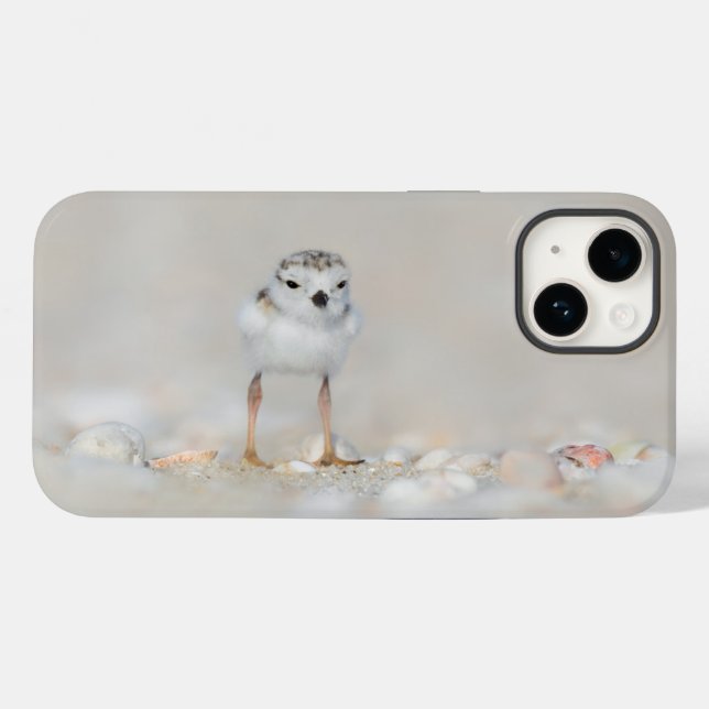 Funda De Case-Mate Para iPhone Animales de bebé más afectados | Piping Plover Chi (Reverso (Horizontal))