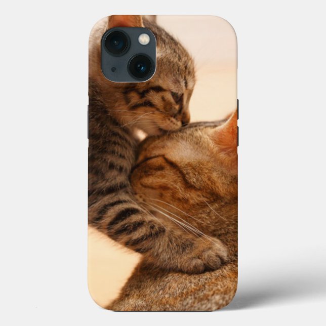 Funda De Case-Mate Para iPhone Animales de bebé más afectados | Tabby Kitten Kiss (Reverso )