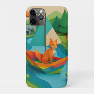 Funda Para iPhone 11 Pro Animales de Bosque Plegados – Fauna Colorida de Or
