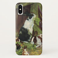 Animales de granja antiguos, conejos domésticos ju