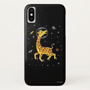Funda Para iPhone X Animales de la jirafa en espacio