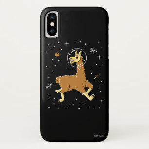 Funda Para iPhone X Animales de Llama en el espacio