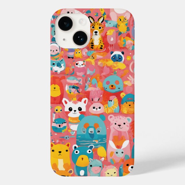 Funda De Case-Mate Para iPhone Animales de Personalizado lindo (Reverso )