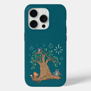 Funda Para iPhone 15 Pro Animales del bosque tocando música Arte popular