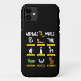 Funda Para iPhone 11 Animales Del Mundo Nombres Reales Divertidos De An