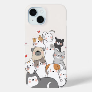 Funda Para iPhone 15 animales lindos