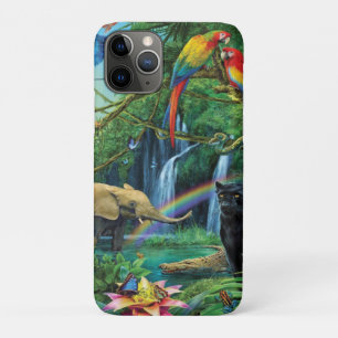 Funda Para iPhone 11 Pro Animales que viven juntos tiran almohada