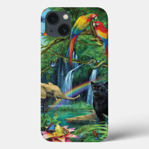 Funda Para iPhone 13 Animales que viven juntos tiran almohada
