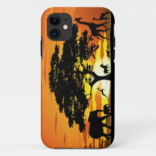 Funda Para iPhone 11 Animales salvajes en iPhone de la puesta del sol