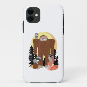Funda Para iPhone 11 animales Sasquatch con criaturas del bosque