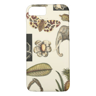 Funda Para iPhone 8/7 Animales variados pintados con fondo crema