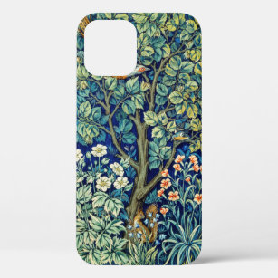Funda Para iPhone 12 Animales y flores, bosque, William Morris