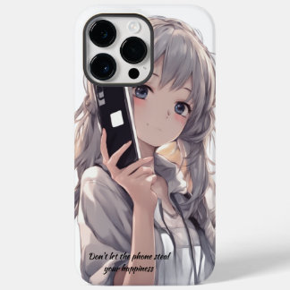 Funda Para iPhone 14 Pro Max De Case-Mate ANIME CHICA Gray cabello