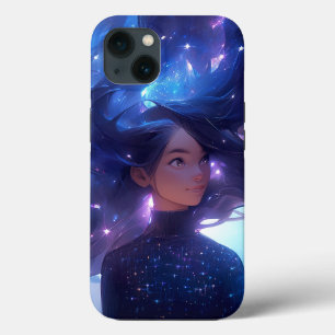 Funda Para iPhone 13 Anime Chica Hecho De Estrellas