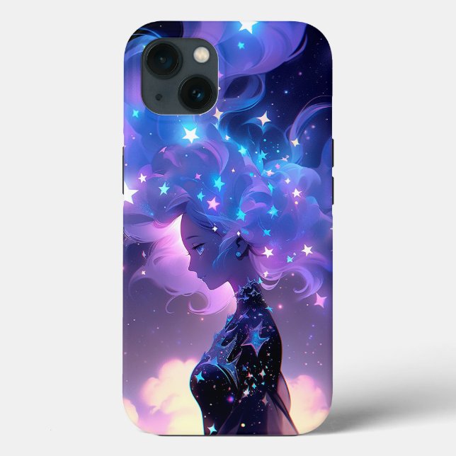 Funda De Case-Mate Para iPhone Anime Chica Hecho De Estrellas (Reverso )