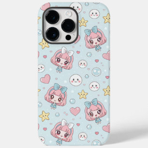 Funda Para iPhone 14 Pro Max De Case-Mate Anime Kawaii in Pastel Colors with Hearts and Star