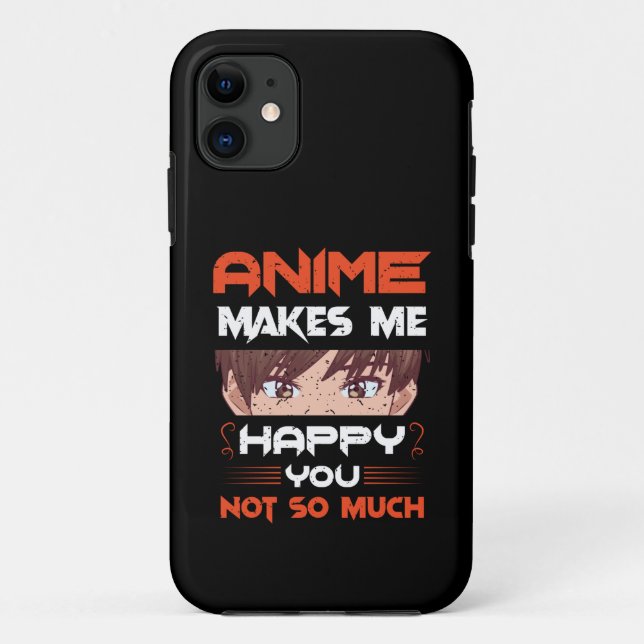 Funda De Case-Mate Para iPhone Anime Me Hace Feliz No Tanto (Reverso)