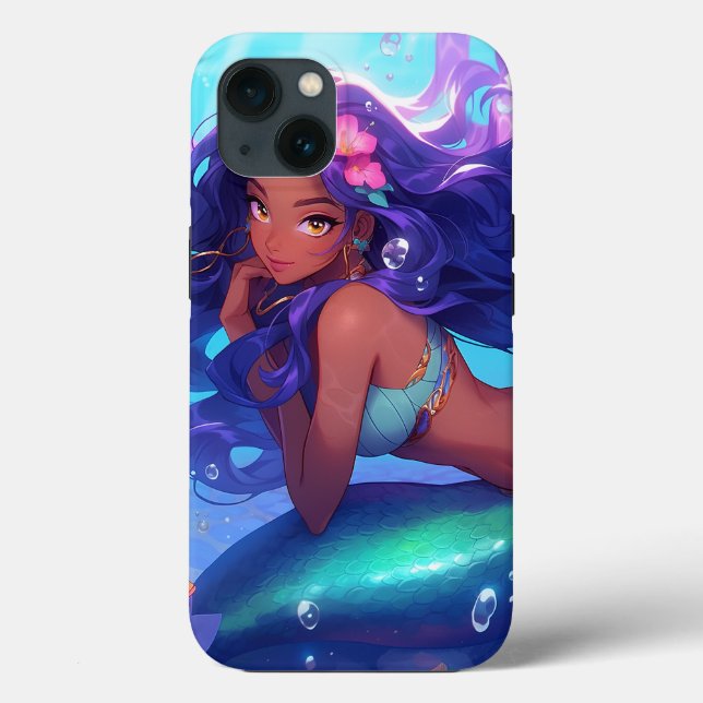 Funda De Case-Mate Para iPhone Anime Mermaid Chica Fantasy Art (Reverso )