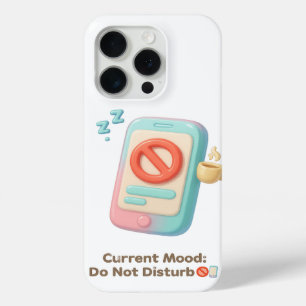 Funda Para iPhone 15 Pro Ánimo Actual: No molestar el arte del teléfono