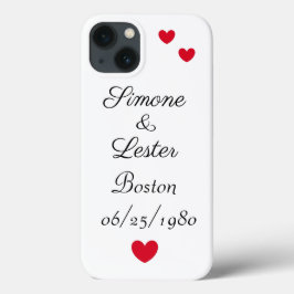 Funda Para iPhone 13 Aniversario de las letras dulces
