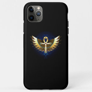 Funda Para iPhone 11 Pro Max Ankh de oro con alas