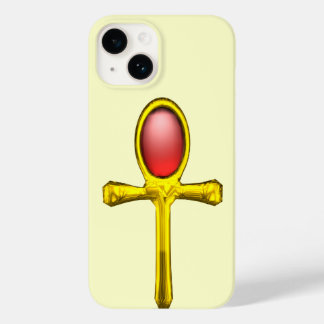 title_seo2 ANKH, RED TALISMAN /GOLD EGYPTIAN JEWEL Cream