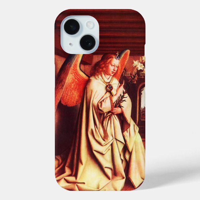 Funda De Case-Mate Para iPhone ANNUNCIACIÓN ANGEL Archangel Gabriel,Jan Van Eyck (Reverso )