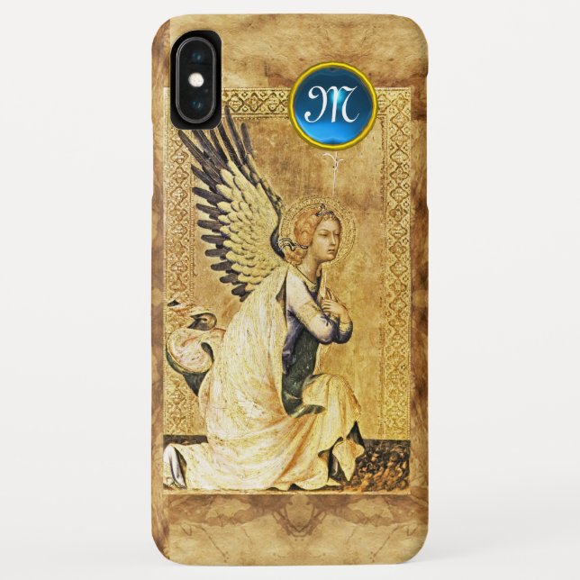 Funda De Case-Mate Para iPhone ANNUNCIACIÓN ANGEL MONOGRAM,Pergamino (Reverso)