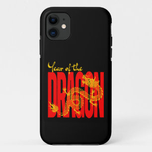 Funda Para iPhone 11 Año del Dragón Rojo Oro